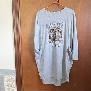 Boutique Buy!  Notre Dame Relaxed Dress w/ Pockets Lg NWOT Great over Leggings!